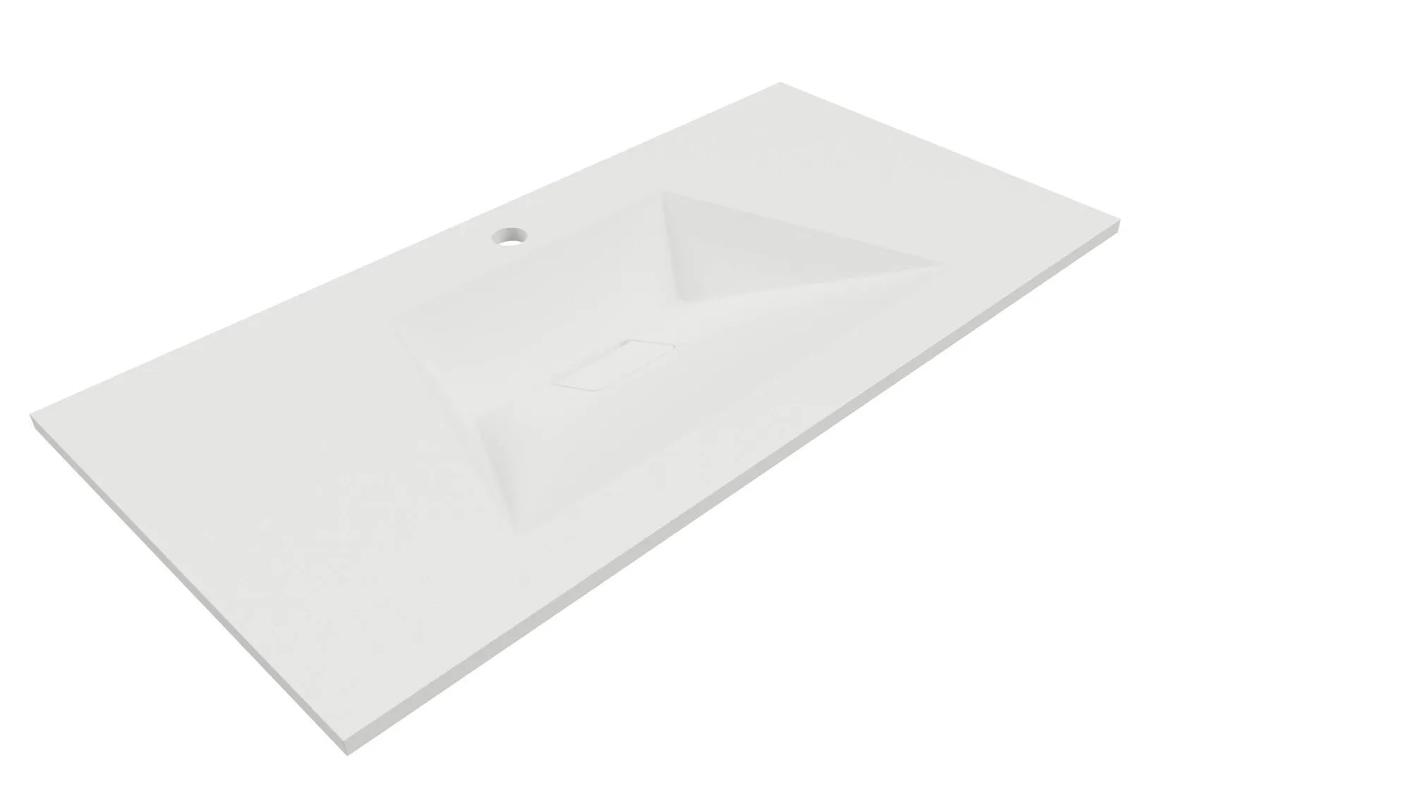 Designo wastafel 90 cm mat wit, 1 kraangat