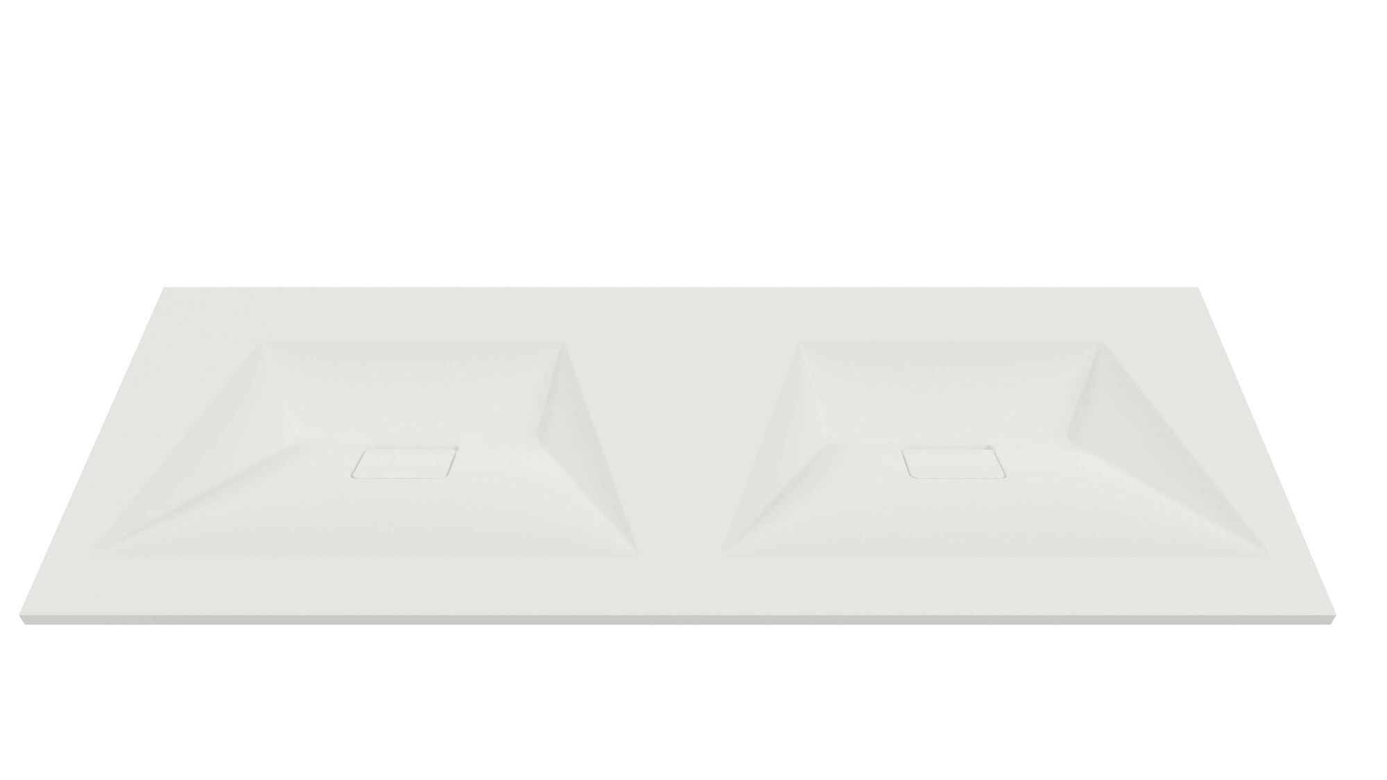 Designo wastafel 120 cm mat wit, zonder kraangat