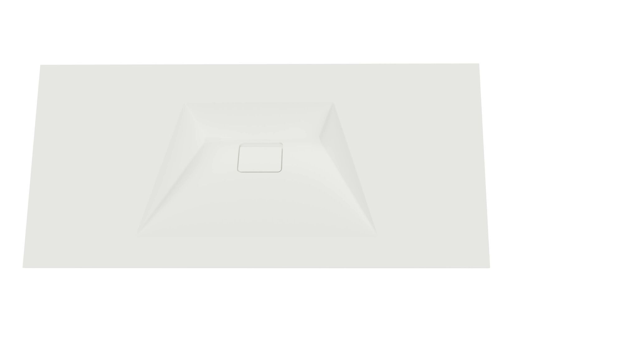 Designo wastafel 100 cm wit, zonder kraangat