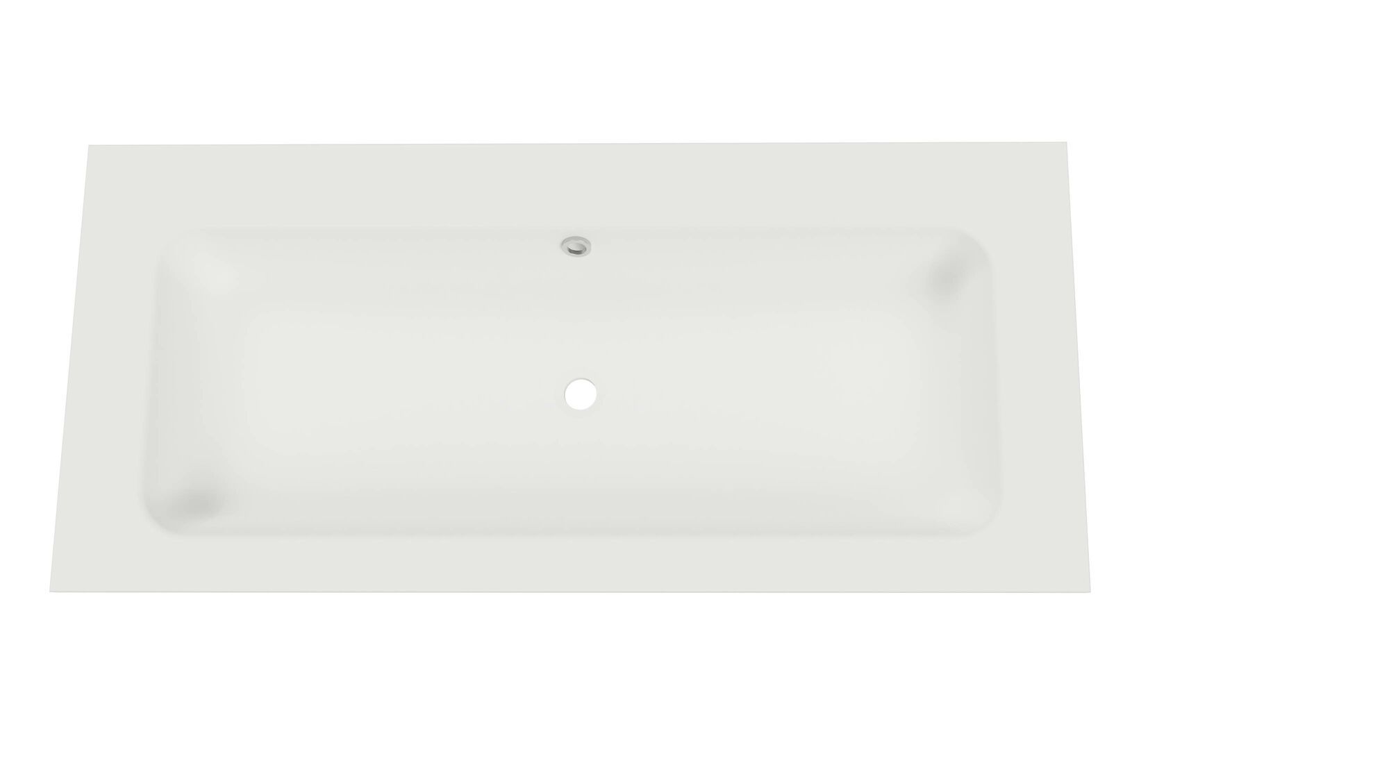 Lusso+ wastafel 100 cm wit , zonder gat