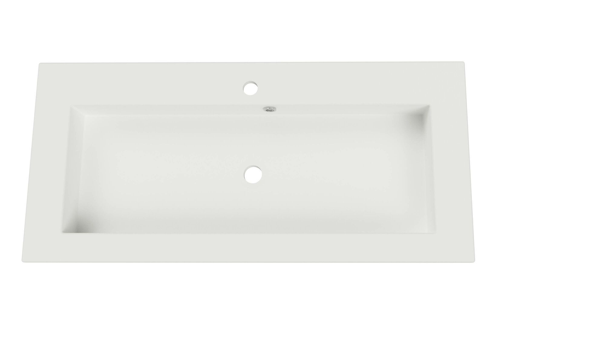 Amaro+ wastafel 100cm mat wit 1 gat