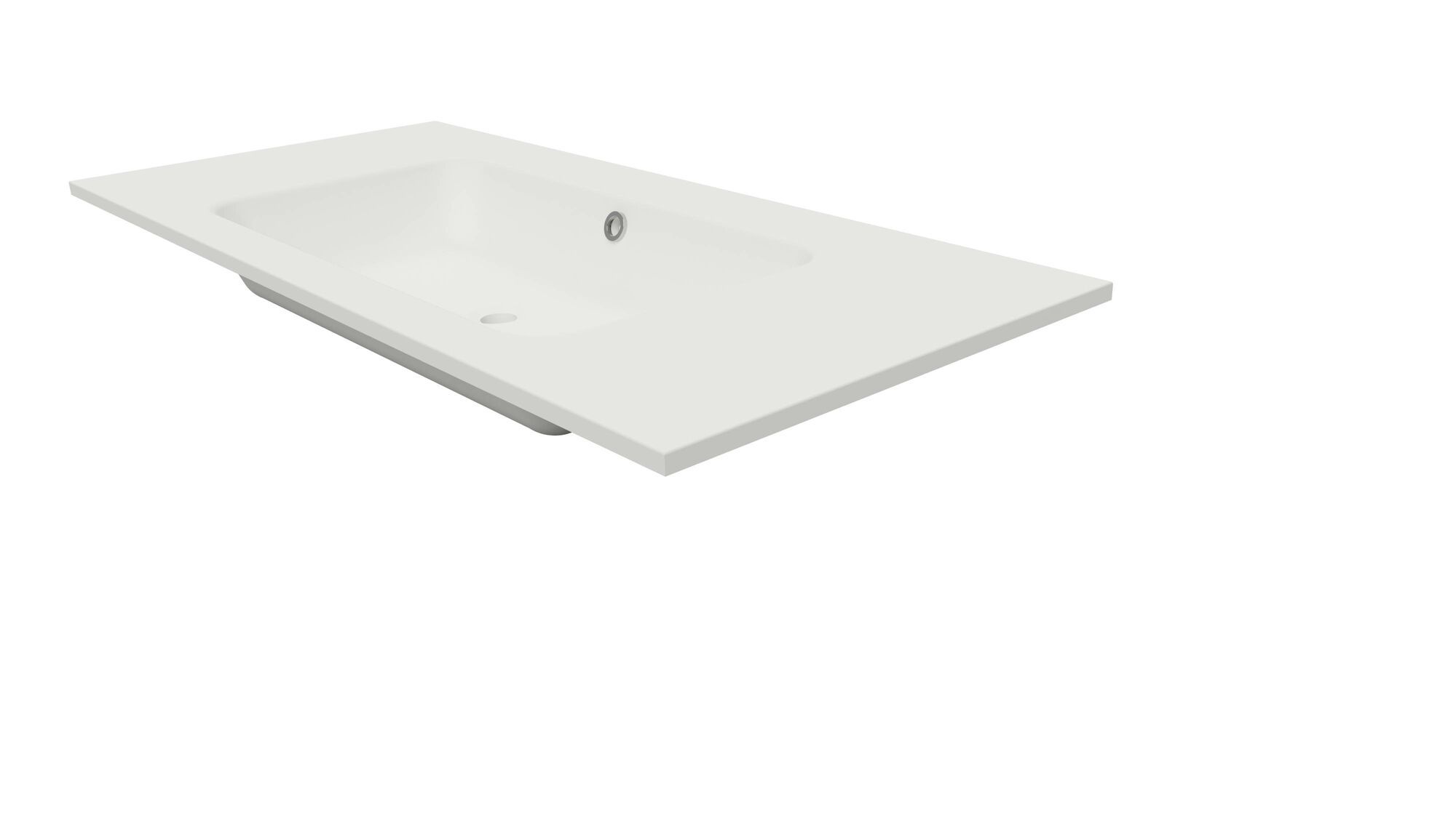 Lusso wastafel 100 cm wit, zonder kraangat