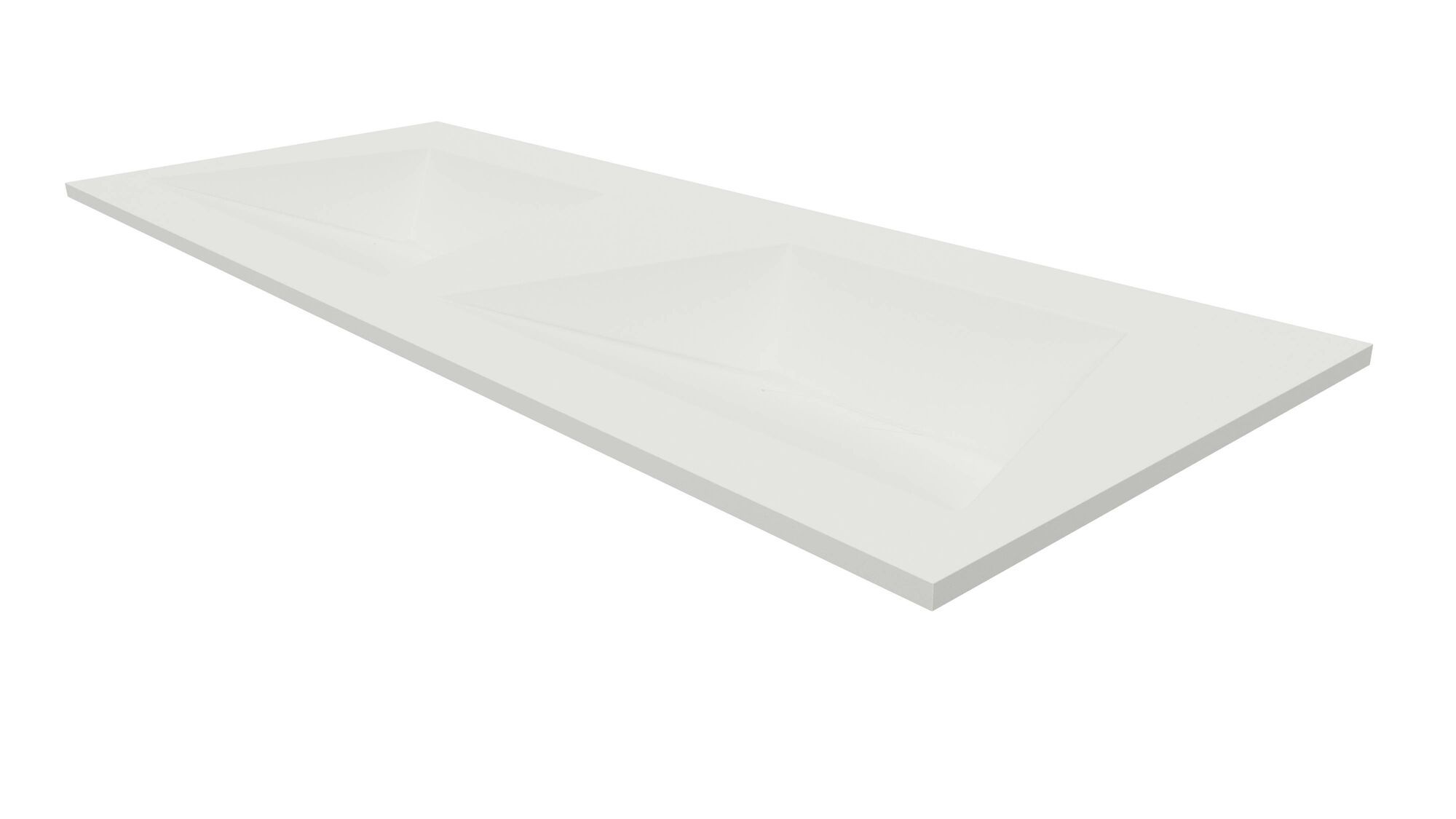Designo wastafel 120 cm mat wit, zonder kraangat