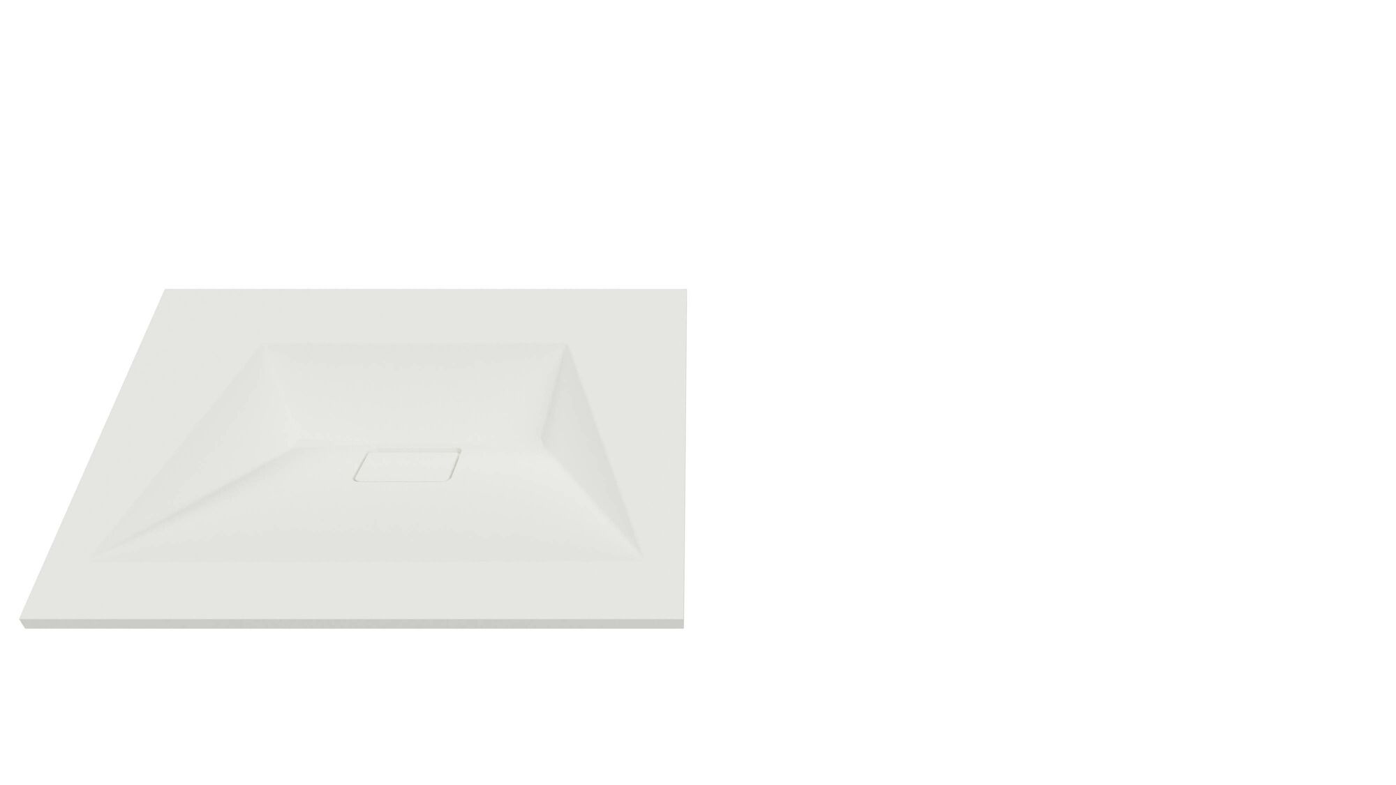 Designo wastafel 60 cm mat wit, zonder kraangat