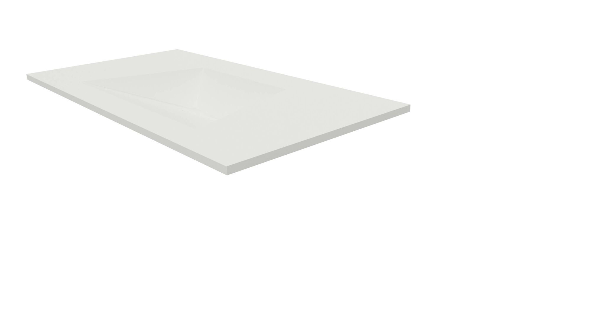 Designo wastafel 90 cm mat wit, zonder kraangat