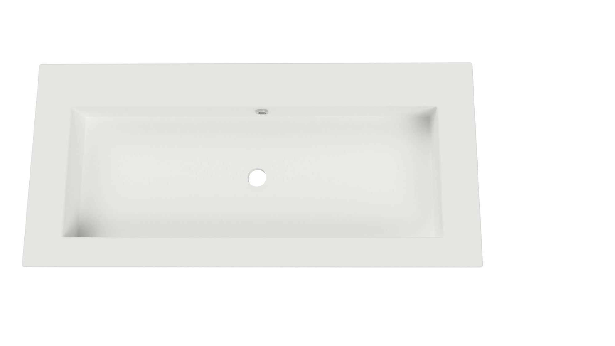 Amaro+ wastafel 100cm mat wit zonder gat