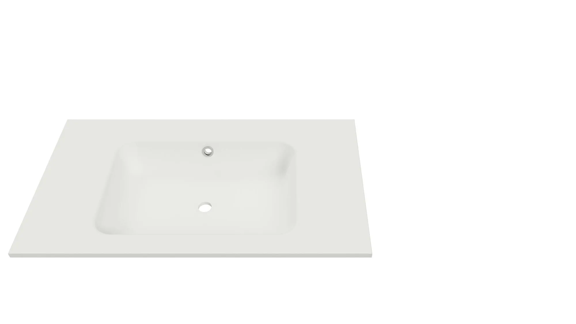 Lusso wastafel 80 cm wit, zonder kraangat
