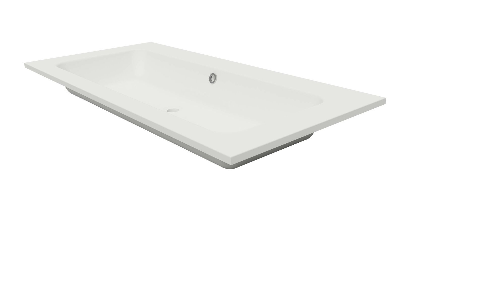 Lusso+ wastafel 100 cm wit , zonder gat