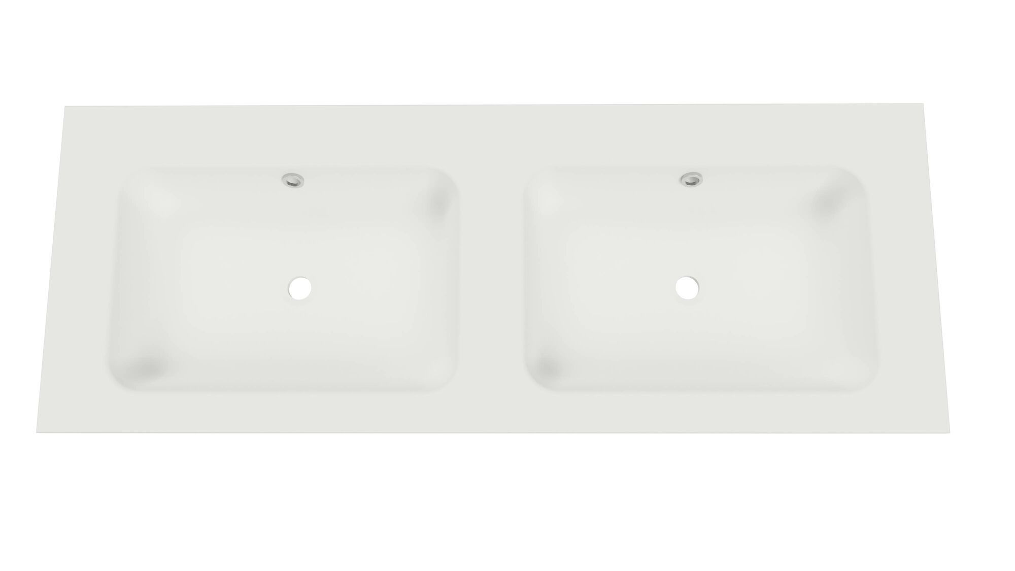 Lusso wastafel 120 cm wit, zonder kraangat