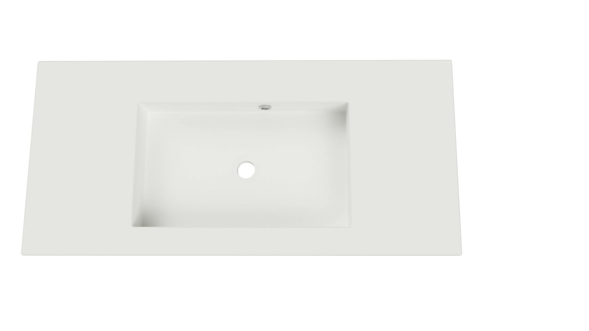 Amaro wastafel 100 cm mat wit zonder gat