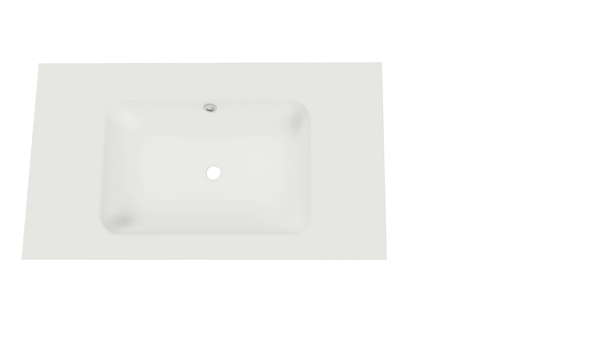 Lusso wastafel 80 cm wit, zonder kraangat