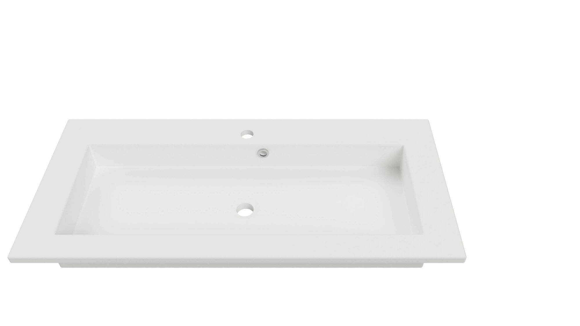 Amaro+ wastafel 100cm mat wit 1 gat
