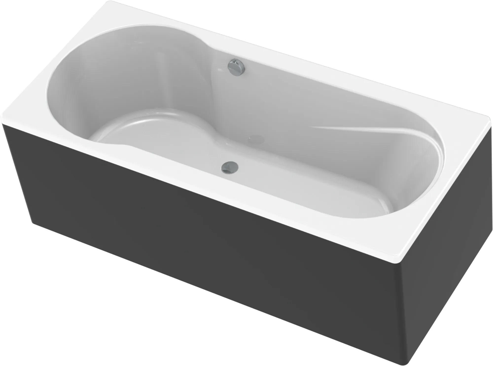 New Fontana rechts 180x80 cm, wit