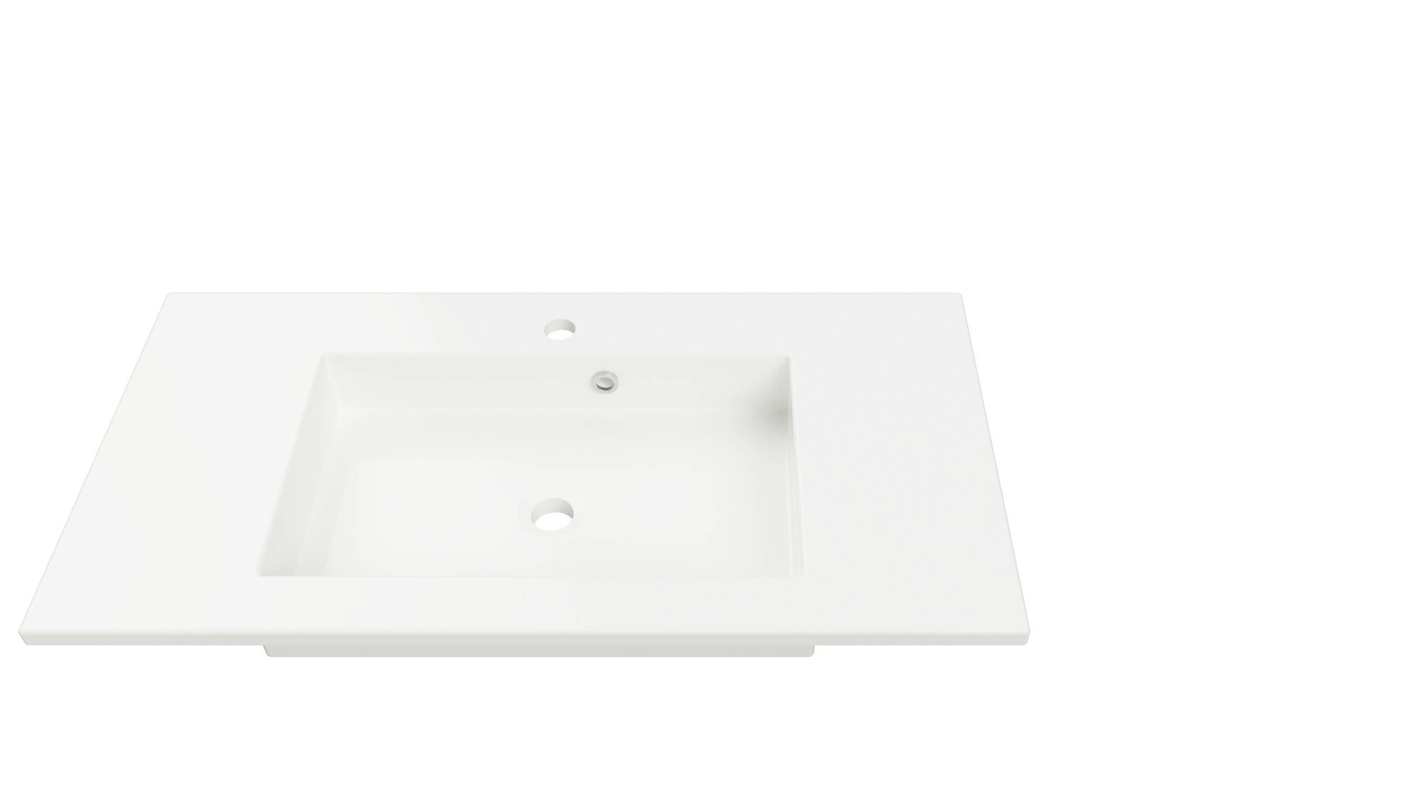 Amaro wastafel 90 cm wit, 1 kraangat