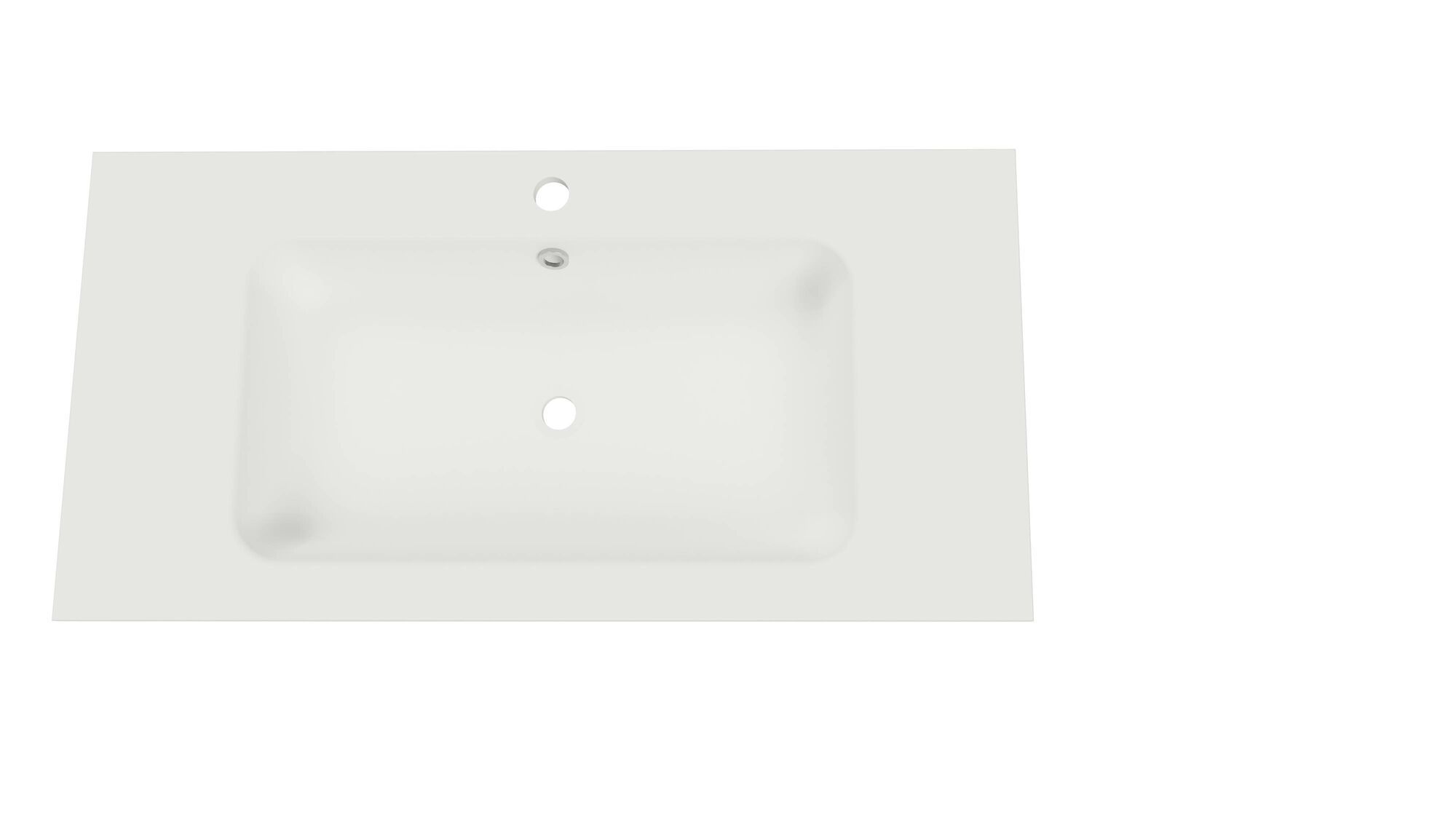Lusso wastafel 90 cm wit, 1 kraangat